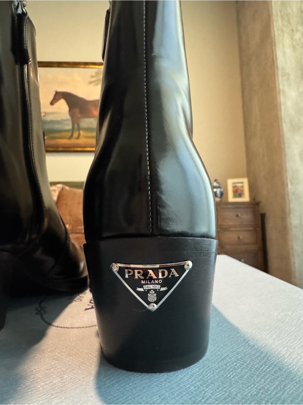 Prada Western Ankle Booties